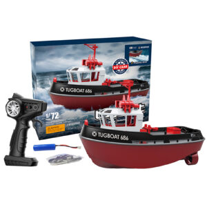 686 1/72 Rc Boat 2.4G Powerful Dual Motor Long Range Wireless Electric Remote Control Tugboat Model Toys